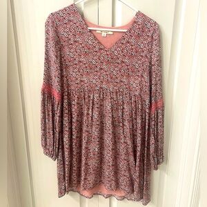 Boho long sleeve dress